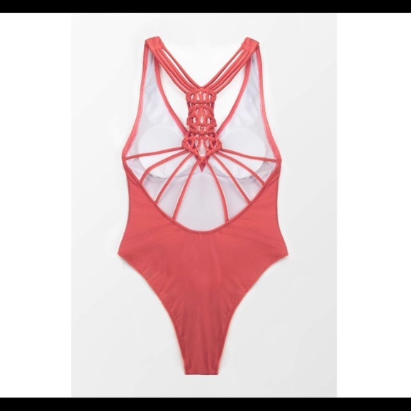 Cupshe coral one piece bathing suit size medium - Picture 3 of 3